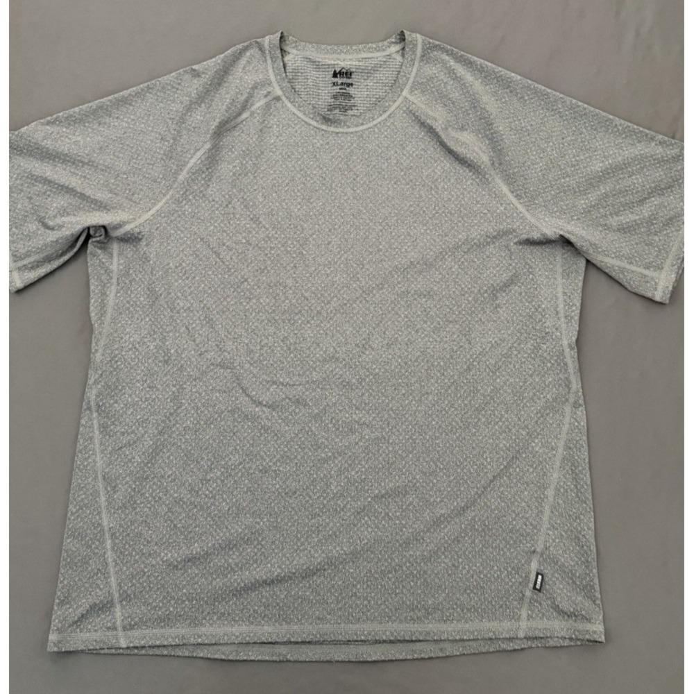 REI Co-op T-Shirt Mens Size XL Gray Athletic Short Sleeve Stretch Performance